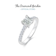 TDG 10K Lab Grown Princess Cut Diamond Ring