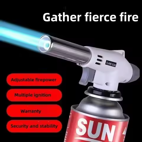 Outdoor butane burner flame gas camping barbecue cooking metal welding heater lighter flame gun cook
