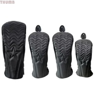 THUMB Golf Headcover, Waterproof PU Leather Golf Wood Cover, Golf Accessories 2 Color Dustfroof Hybr