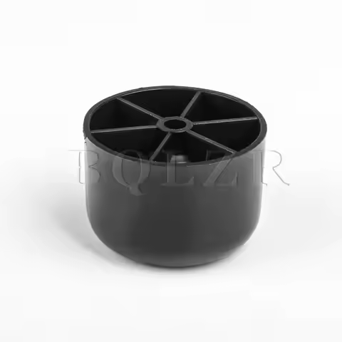 BQLZR 8Pcs 5×3.5cm Black Round Plastic Furniture Legs Replacement Support Feet for Sofa Couch Cabine