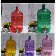 Colored gallons, colored water gallons