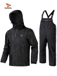 RODEEL 男士雨衣套裝,防水雨衣和連身工作服套裝,適用於戶外探險的最佳保護裝備