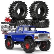 1.3“ Crawler Car Tires Soft Sticky Rubber Tyre for 1/18 1/24 Scale RC Car Axial SCX24 FCX24 TRX4M FC