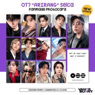 OT7 ARIRANG Selca Photocards | Jungkook V Taehyung Jimin RM Jin Suga JHope | Fanmade Photo Card PC v