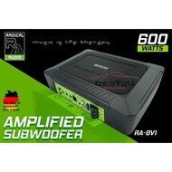RADICAL AUDIO RA-8V1 Amplified Active Sub-Woofer | 8Inch | Seat Woofer | Power Bass | RMS 600Watts