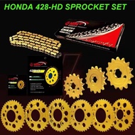 RS150 RS 150 RSX150 RSX 150 HONDA  428 BG 428BG GOLD SPROCKET AND CHAIN SET HTM  "GENUINE PART"