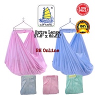 Baby Cradle Net / Sarung Buaian Bayi - Zip / Non Zip + Head Cover ( Size: 96cm x 158cm - ExLarge )