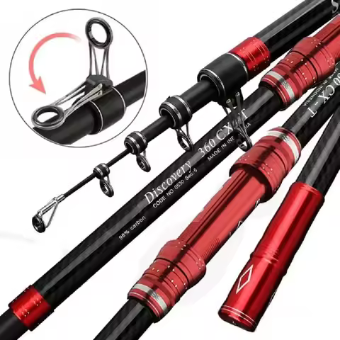 2.7M-4.5M Telescopic Fishing Spining Rod, Carbon Collapsible Fishing Pole, Distance Throwing Rod For