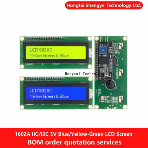 LCD1602 1602 LCD 5V Module Blue/Yellow Screen Green Screen 16x2 Characters LCD Display PCF8574 IIC I
