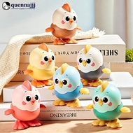 QUENNA Colorful Wind-up Hopping Chick Clockwork Swing Crawling Toy Toddlers Educational Interactive 