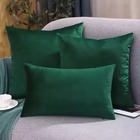 1 Pc Throw Pillow Cover 30x50cm 45x45cm 50x50cm 55x55cm 60x60cm Couch Pillow Cases Soft Solid Velvet