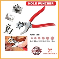 Leather Belts Hole Punch Plier Papercraft Eyelet Puncher 6 Round Hole Revolver Hole Puncher/ Penebuk