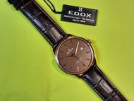 瑞士製造  SwissMade  "依度錶"Edox   Automatic 機械自動，39mm，鍍玫瑰金，全新庫存，Full Set