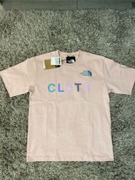 Clot x The north face t-shirt 粉紅