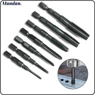 MUNDAN Tap Drill Bit, HSS Hex Shank M3 M5 M6 M8 M10 M12 Screw Thread Bit, Durable High Quality Drill