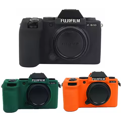 XS10 XS20 Silicone Armor Skin Case Body Cover Protective Anti-skid Texture Design for Fujifilm X-S20
