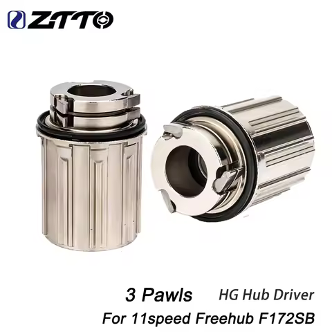 ZTTO 3 Claw Bike Hub Driver 12mm HG Shaft Ratchet Body 2 Sealed Bearings Hook Spring 3 Pawls System 