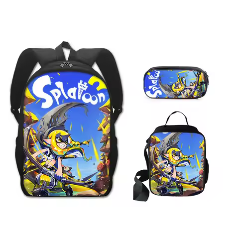 Spray Warrior Splatoon 3 backpack polyester backpack children's backpack shoulder bag pencil case th