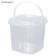 [Thewayto] 280ML/500ML/1L/2L Plastic Bucket with Lid and handle Food Storge Container [NEW]
