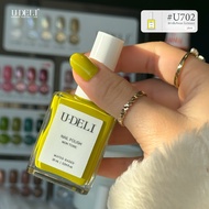 สีทาเล็บกึ่งเจล ยาทาเล็บ U-DELI U-702 ไม่อบ สีเล็บ สีทาเล็บสีเขียว Green Vegan Nail Polish สีเขียวสด