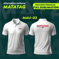 RC-【READY STOCK】Fast Shipping-MATATAG PURE WHITE UNIFORM SUBLIMATION BADGE TSHIRT FOR MEN AND WOMEN POLO SHIRT T SHIRT 3D Shirt Full Sublimation for Men Women Uniform polo shirt with logo on the front and back, deped matatag poloshirt sublimation 2