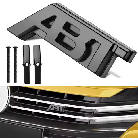 1Set ABT Grille For Audi Sticker Black ABT Emblem Sticker ABT Grills Sticker For Volkswagen VW Audi 