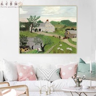 Anna Mary Robertson Grandma Moses "Watering the Horse" Oil Painting Aesthetics Picture Poster Decora