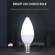 LILIN 3 WATT MILK GLASS CANDLE LED LAMP E27 FITTING E14 3 WATT LED/