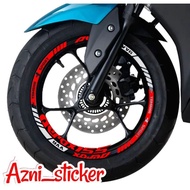 MERAH Rim Stickers Aerox Red Rim Stickers Aerox 155 Motorcycle Rim Stickers Aerox 155 Red Motorcycle