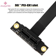 <zhuliye789> PCIE X1 Riser Cable Dual 90 Degree Right Angle Extension Cable PCI Express 1x Riser Car