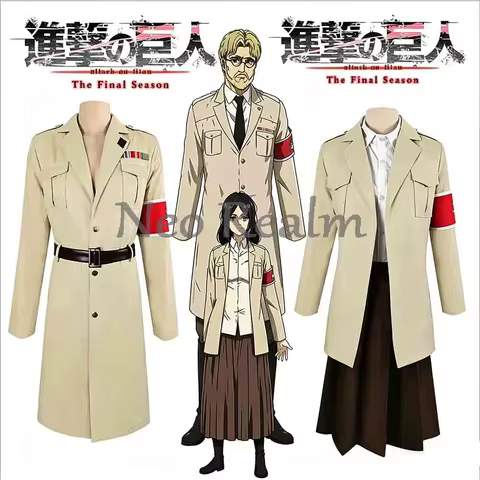 Anime Attack Final Season Freedom Mare Jacket Coat Cosplay Costume Halloween Carnival Outfit In Stoc