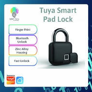 (Local Stock) Tuya / Smart life Bluetooth Waterpoof smart Fingerprint padlock locker for door padlock bike lock cabinet APP tuya fingerprint doorlock