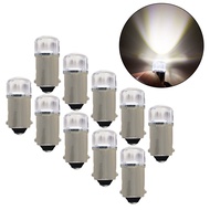 【SUFA】Pack of 10 Ba9s LED Light Bulb Lamp Bulb 12V Instrument Lighting White Red