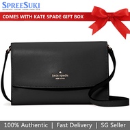 Kate Spade Handbag In Gift Box Perry Leather Crossbody Bag Black # K8709