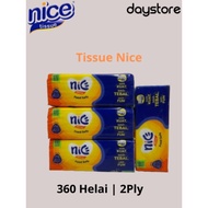 Package [4pcs] Nice Living Facial Tissue 360Helai 2play Nice Tissue NEW PACKAGING