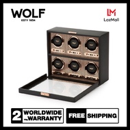 กล่องหมุน กล่องนาฬิกา WOLF1834 รุ่น Axis 6 Piece Watch Winder (Copper)