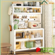 X2 SSL Kitchen Cabinet Storage Cabinet Hole Board, Shelf, Side Multi-functional Electrical Appliances, Floor Microwave Oven, JP