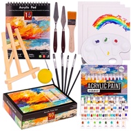 Rex TT New 40 PCS acrylic paint set art acrylic painting brush 24 colors 12ml acrylic paint
