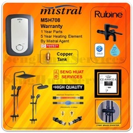 MISTRAL MSH708 INSTANT WATER HEATER WITH CLASSICLA TS7009 RAIN SHOWER [ FREE DELIVERY ]