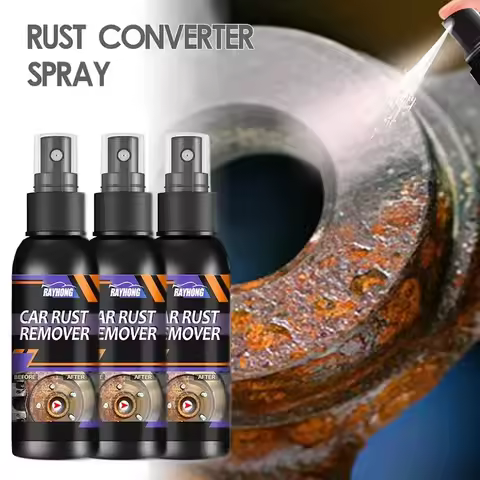 T05 Car Rust Remover Set Wire Rust Remover Spray Cleaner Polish Dustproof Decontamination Car Tire C