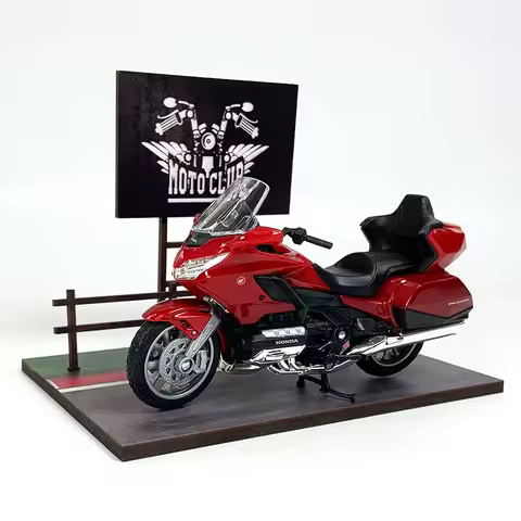 Welly 1:18 Honda Gold Wing 2020 Simulation Alloy Motorcycle Model With Scene Base Background Motorcy