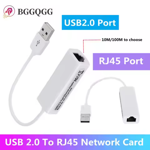 Portable USB 2.0 To RJ45 Network Card 10/100Mbps USB To RJ45 Ethernet Lan Adapter for PC Laptop Wind