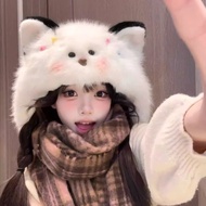 Hats and fur hats made of high quality cotton, cute and youthful design, optimal warmth for the head