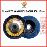 Đá nhám ráp xếp Xanh A40 A60 A80 Đánh Bóng Kim Loại Hiệu BACHA 100x16mm