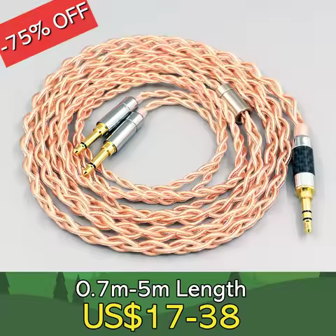 4 Core 1.7mm Litz HiFi-OFC Earphone Braided Cable For Hifiman Sundara Ananda HE1000se V2 HE6se he400