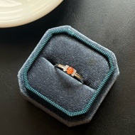 [Rough Stone] Golden Sunstone 925 Silver Ring