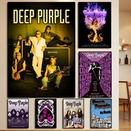 D-Deep Purple Band Poster Art Print Home Living Bedroom Wall Decor,No Frame Canvas Painting Gift J42