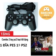Combo 2 tay game PS1 PS2 tặng 1 đĩa game pes 2023