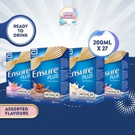 [Carton Sale] Abbott Ensure Plus Ready-To-Drink Adult Nutrition 200ml x27 - Assorted Flavours