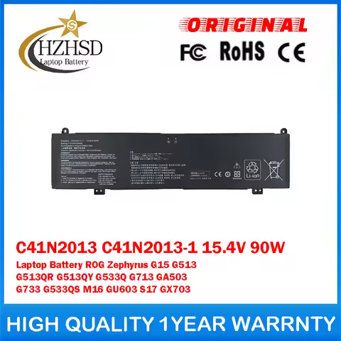C41N2013 C41N2013-1 15.4V 90W 5845mAh Genuine Original Laptop Battery For ASUS ROG Strix G513 G513IM